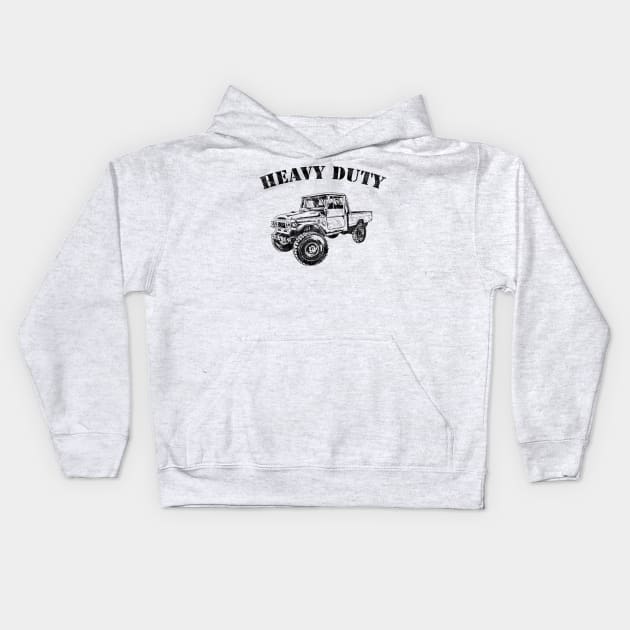 DISTRESSED JEEP T SHIRT Kids Hoodie by WYB 